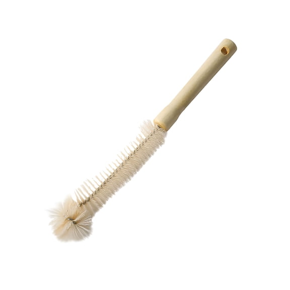BPPEG Long Wooden Handle Bottle Brush,Natural Bristle for Narrow Neck Bottles