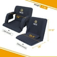 thumbnail image 2 of Nice C Heated Stadium Seats, Bleacher Chairs, 5 Reclining Positions Waterproof Cushion, Upgraded Ultralight, Foldable, Extra Thick Padding, with Shoulder Straps & Net Pockets(One Black,NO POWER BANK), 2 of 5