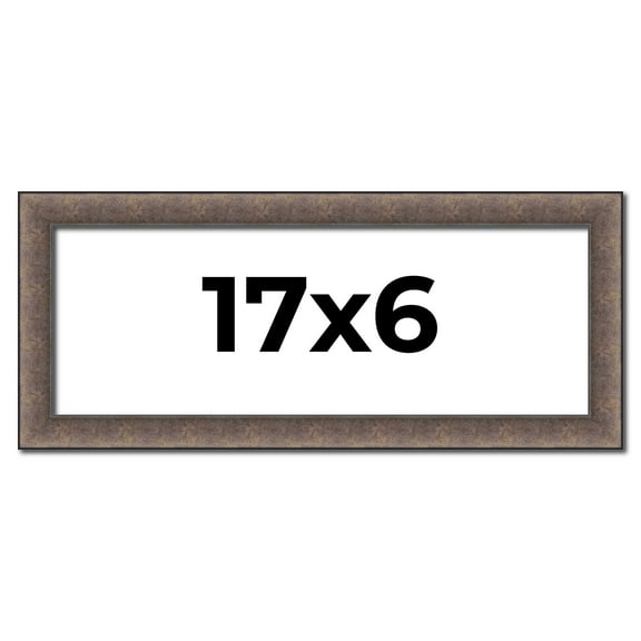17x6 Frame Silver Real Wood Picture Frame Width 1.25 Inches | Interior Frame Depth 0.5 Inches |