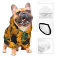 thumbnail image 3 of Fotbe Sunflowers 7 Sudadera con Estampado para Perros Pequeños – Suéter con Capucha para Mascotas, Tela Suave de Forro Polar con Bolsillo-X-Small, 3 of 7