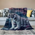 thumbnail image 2 of Lingy  Soft Cozy  Throw Blanket for Couch, Bengal Tiger White Tiger,, 2 of 6