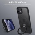 thumbnail image 4 of For iPhone 12 Pro Magnetic Case,iPhone 12 Case with Invisible Stand [Compatible with Magsafe], Full Body Protective Cover Slim Shockproof Phone Case for Apple iPhone 12/Pro 6.1", Black, 4 of 16