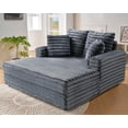 thumbnail image 1 of Chaise Lounge VanAcc tapizado de felpa de 135 cm, color gris, 1 of 8