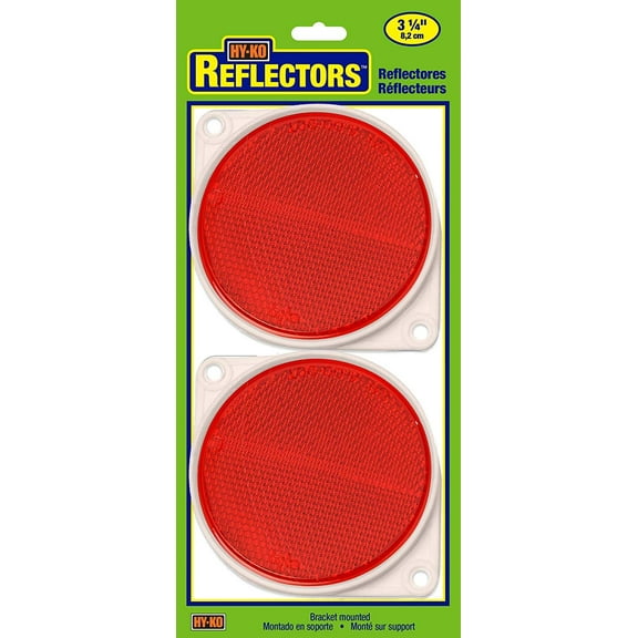 Hy-Ko Products CDRF-3R Nail On Reflector 3 1/4 Diameter Red, 2 Piece