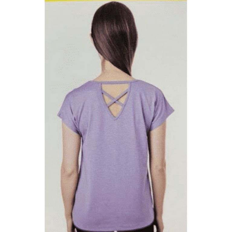 Tuff Athletics Women's Keyhole Active Tee T-Shirt, Small, Lavender - NEW