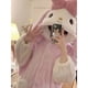 thumbnail image 4 of Sanrio My Melody-Pijama de felpa cálida para mujer, ropa de noche de estilo coreano Kawaii, camisón informal suave para estudiantes, Y2k, Invierno, 4 of 4