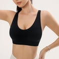 thumbnail image 4 of Povozer Women's Sports Bras Fitness Workout Padded Yoga Bra Criss Cross Back(Black,2XL), 4 of 6