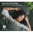 thumbnail image 3 of Royale Linens Bamboo Queen Flat Sheets Only - Cooling Sheets - Organic Viscose Derived from Bamboo - Queen Size Flat Sheet Only - Top Sheet - Breathable & Silky Bedding (Queen, Grey), 3 of 9