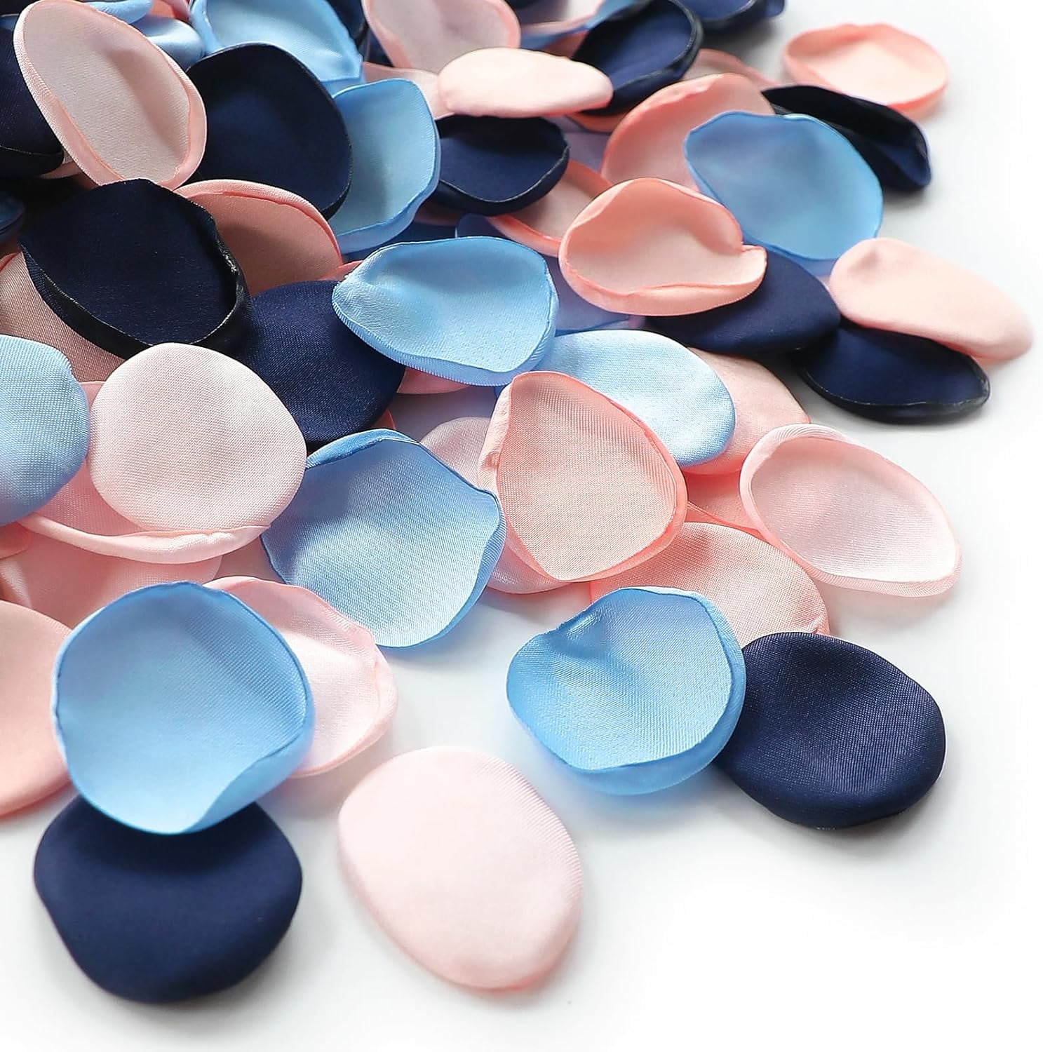 Ling's Moment Silk Rose Petals - Dark Teal, 200pcs For Wedding Aisle, Flower Girl & Table Decor