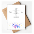 thumbnail image 1 of Aircraft Line Structure Art Deco Fashion Welcome Back Greeting Cards Envelopes Blank, 1 of 3
