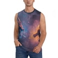 thumbnail image 2 of Lsque Watercolor Sky Dragon Print Men's Cotton Blend Sleeveless Muscle Shirts (S-3XL)- Moisture Wicking, Odor Protection, UPF 30+,Medium, 2 of 8