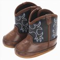 thumbnail image 5 of Booties for Baby & Toddler Cowboy Cowgirl Boots Infant Western Boots Toddler Boys Girls Round Toe Riding Mid Calf Boots Size 0-3 Months, 5 of 9
