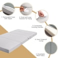 thumbnail image 6 of Giantex 4" Thick Folding Portable Mattress Pad Sofa Bed with Carrying Handles and Removable Washable Fabric, High-Density Foam Futon Sleepover Guest Easy to Store (Twin XL, Gray), 6 of 8