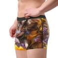 thumbnail image 5 of Salouo Cute Cat Sunflower Print Men's Boxer Briefs,Breathable Underwear Elastic Waistband Briefs for Men -Medium, 5 of 8