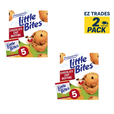 Entenmann's Little Bites Chocolate Chip Mini Muffins Snack Packs, 5 ct pack of 2, Little Bites Chocolate Chip Muffins, Entenmann's Muffins, Mini Muffins, 5 ct, pack of 2, ship from EZ Trades