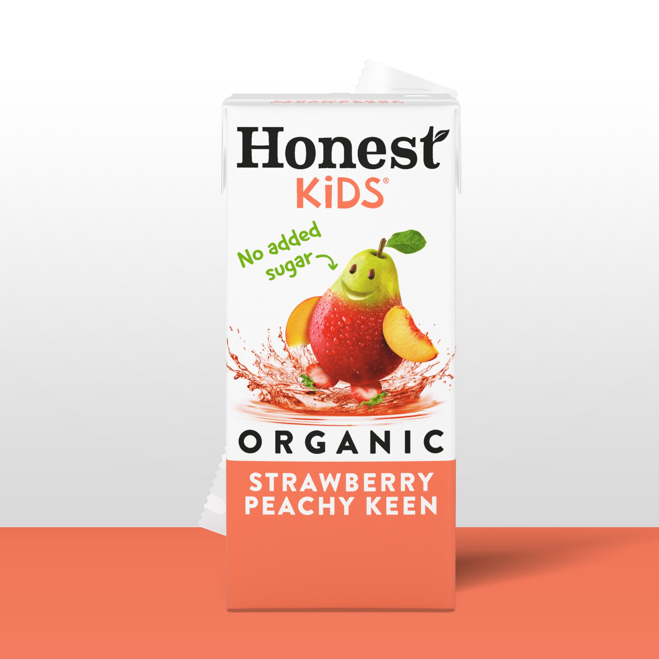 (5 pack) Honest Kids Organic Strawberry Peachy Keen Fruit Juice, 6 fl oz, 8 Juice Boxes
