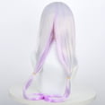 thumbnail image 3 of Peluca genérica para cosplay, 65 cm, violeta claro, gris, con coletas gemelas, 3 of 3