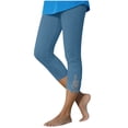thumbnail image 2 of Qingpeng Womens Capri Pants Stretchy Tummy Control Workout Leggings Casual Slim Comfy Athletic Gym Yoga Lace Cropped Pants, 2 of 7