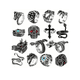 thumbnail image 1 of 15 Anillos De Ajustables Góticos Modelo Plateado, 1 of 4