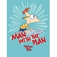 thumbnail image 2 of Girl's Phineas & Ferb Phineas and Ferb Man With Plan  Graphic Tee Tahiti Blue Small, 2 of 4