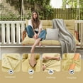 thumbnail image 2 of Outdoor Swing Cushions, Waterproof Thicken Porch Swing Cushions with Ties, 2-3 Seater Patio Swing Replacement Cushion for Backyard, Lawn and Garden（Beige-yellow-40*60in）, 2 of 6
