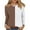 Brown, variant on ZyeKqe Tops for Women Long Sleeve Shirts Crewneck Casual Top Color Block Loose Fitting Blouses Tees Size S-3XL