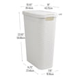 thumbnail image 3 of Cesta para ropa Mind Reader, 40 L, delgada, con tapa de plástico, color blanco, 3 of 7