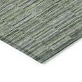 thumbnail image 5 of 5' X 8' Olive Green And Gray Striped Washable Indoor Outdoor Area Rug, 5 of 5