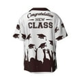 thumbnail image 2 of Disketp Men's Hawaiian Congratulation New Class Print Shirts Button Down Holiday Beach Shirts-Small, 2 of 7