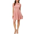 thumbnail image 2 of Allegra K Women's Retro Peter Pan Collar A-Line Mesh Sleeve Short Dress, 2 of 5