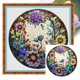 thumbnail image 1 of Kit Punto Cruz Con Flores Impresas 18CT Hilo Algodón Ecológico Bordado 30x30cm, 1 of 9
