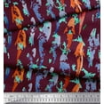 thumbnail image 2 of Soimoi Purple Rayon Fabric Fish Ocean Decor Fabric Printed Yard 56 Inch Wide, 2 of 2