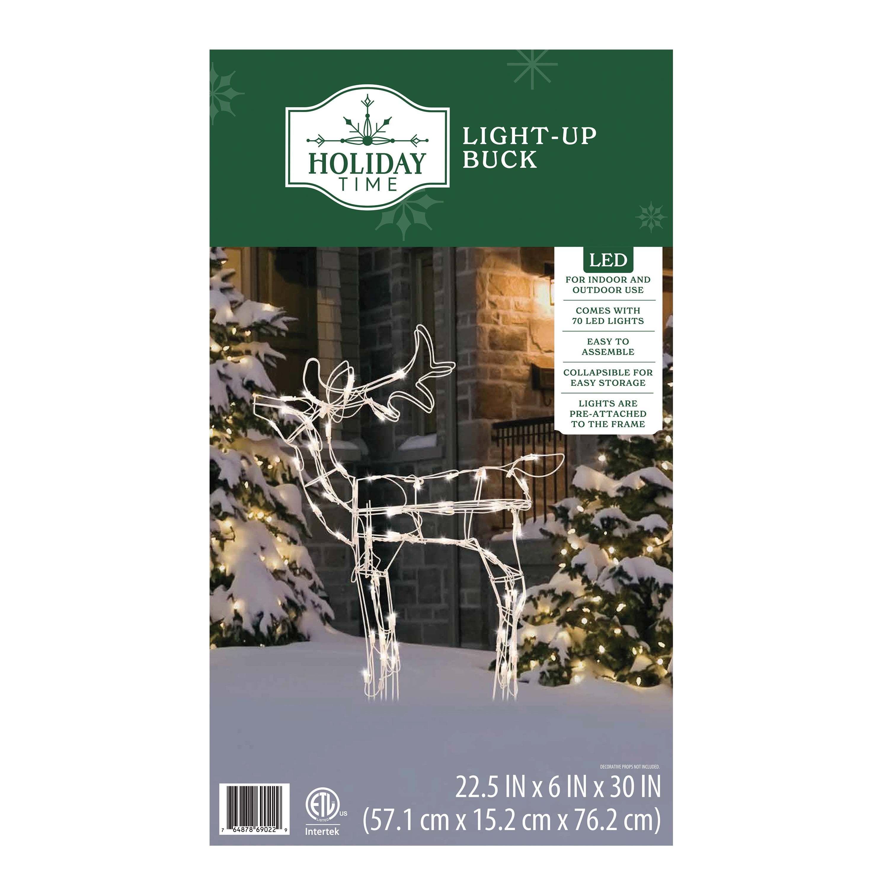 Holiday Time 30" Light-Up Standing Buck Christmas Decoration photo 6