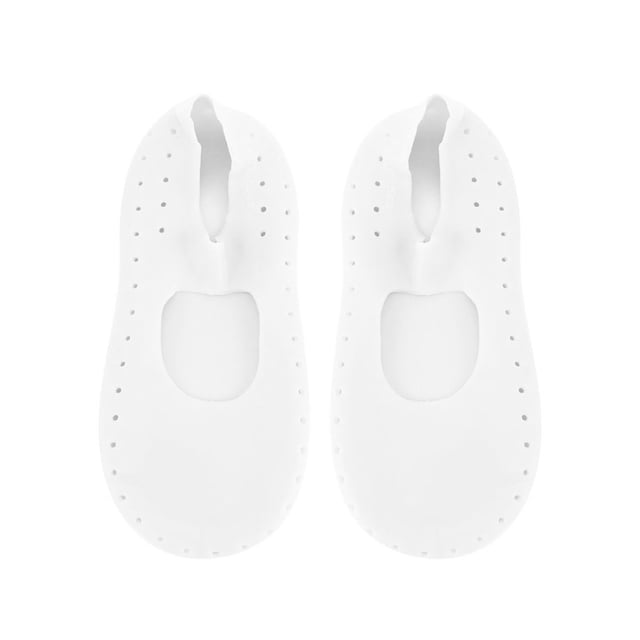 Qarigey 1 par de calcetines de silicona para el cuidado de los pies a prueba de golpes, protección profesional multicolor, Protector Suministros de ortodoncia Blanco/33-39