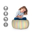 thumbnail image 2 of Rainbow Storage Toy Bag Chair, Composition of Circles or Dots as Rainbow Color Spectrum in Vertical Order Pattern, Stuffed Animal Organizer Washable Bag, Small Size, Multicolor, by Ambesonne, 2 of 3