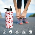thumbnail image 6 of Cherry Water Bottle 32oz Insulated Stainless Steel Thermoses Sports Bottles Cup with Handle and Flip Straw Cherry Gifts Stuff for Girls Women, 6 of 6