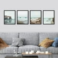 thumbnail image 2 of PixonSign Framed Wall Art, Rocky Storm Cloud Sky Beach Ocean Posters, Set of 4 Landscape Colorful Wall Decor Prints, Nature Artwork Wilderness Wall Décor for Living Room, Bedroom - 8"x10" Black, 2 of 5