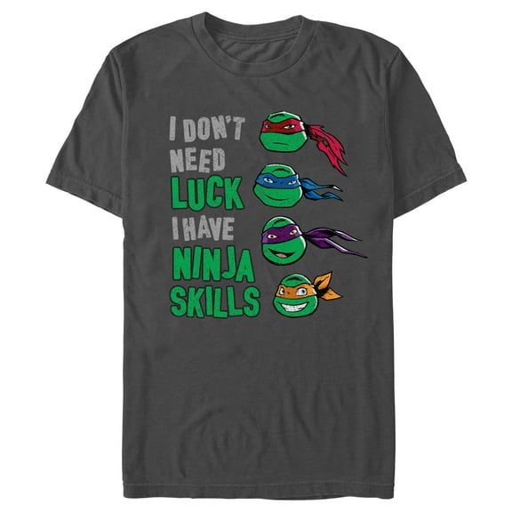 Men's Teenage Mutant Ninja Turtles I Have Ninja Skills  Graphic Tee Charcoal X Large