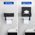 thumbnail image 7 of Gorlary Toilet Paper Holder with Shelf, Black Flushable Wipes Dispenser for Bathroom, Stainless Steel Wall Mount Toilet Paper Roll Holder with Storage, Restroom Organizer, 7 of 7