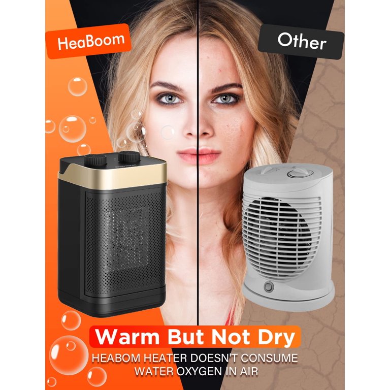 Space Heater for Indoor Use, Portable Space Heater with Oscillation, 1500W  Fast Safety Heat PTC Electric Small Space Heaters, Overheat u0026 Tip-Over  Protection, Upgraded Electric Heater for Office Home - Walmart.com