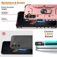 thumbnail image 4 of Fortress Rugged Case for Samsung Galaxy A15 5G, Heavy Duty Shockproof Magnetic Kickstand Phone Cover with Tempered Glass Screen Protector - Rose Gold Pink, 4 of 9