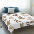 thumbnail image 4 of Brown Love Heart Bunny Blanket Soft Cozy Warm Twin Blanket for Bed, Plush Fuzzy Flannel Fleece Blankets for Sofa, Polka Dot Rabbits Throw Blankets for Couch, Lightweight Gifts for Women, 60"x80", 4 of 9