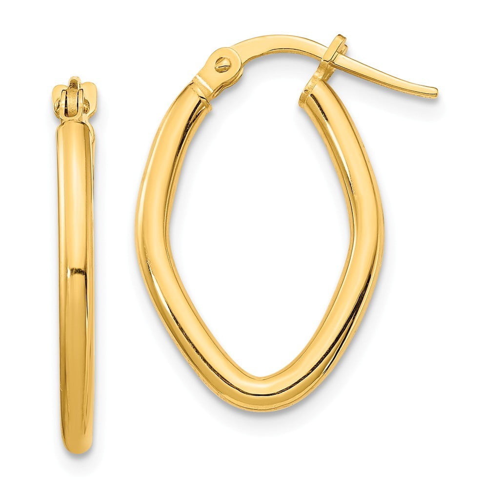 Yellow Gold 14K Black Enamel Real Solid Onyx Huggies Earrings 1.2grams 10mm 