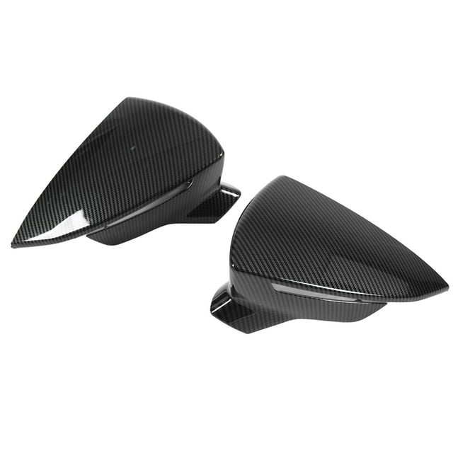 Qiilu Side Door Mirror Cover, 2PCS Exterior Rear View Mirror Protective Covers Left Right Replacement For Leon Mk3 5F ST FR Cupra 2013-2019