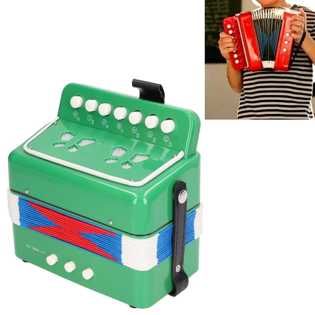 Acordeón de 10 Teclas para Niños, Instrumento Musical de Acordeón para Niños, Juguete Educateón para Regalo para, Conjunto, Prácica en Sala de Música, Presentación