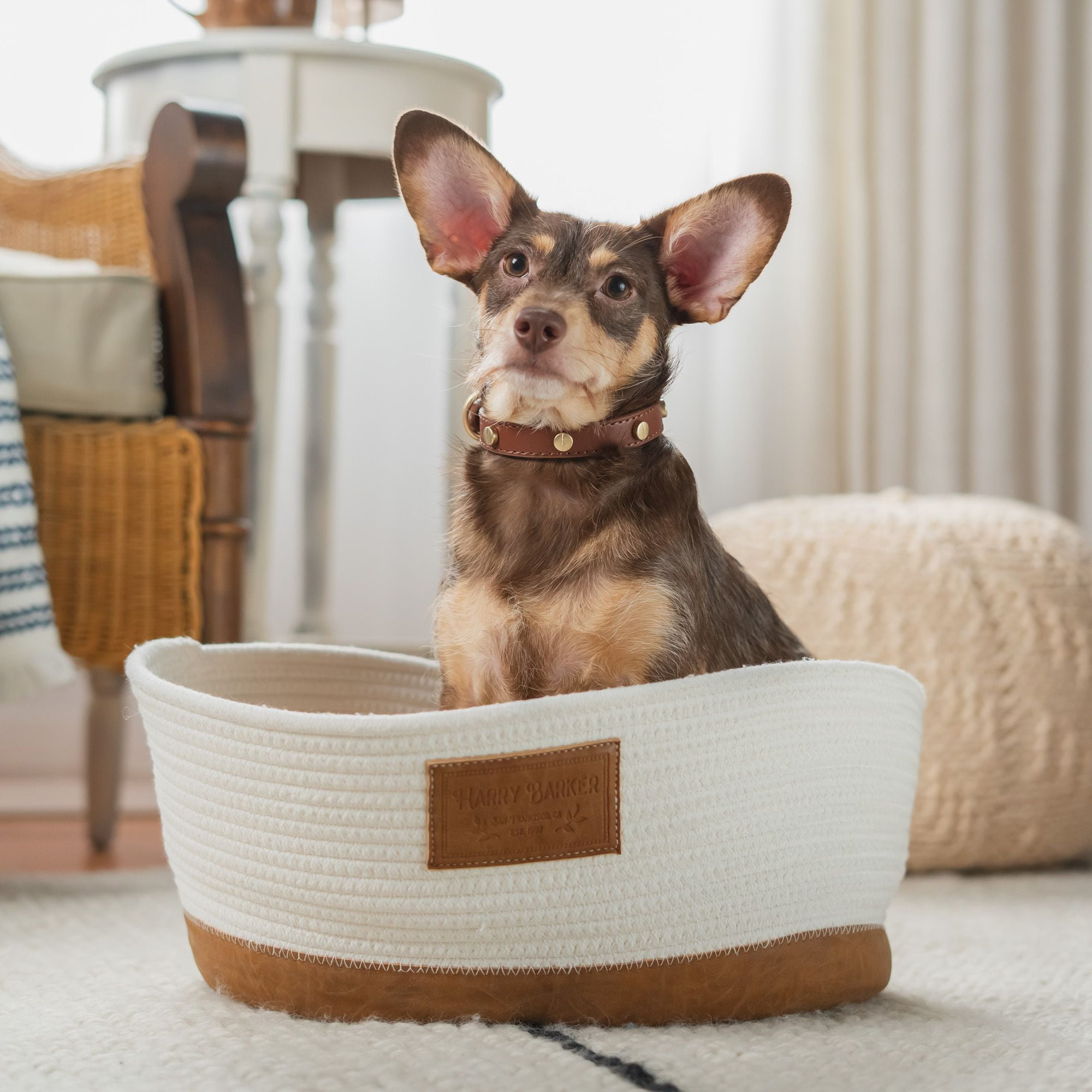 Harry Barker White Rope Cat Bed, One Size