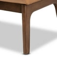 thumbnail image 6 of Baxton Studio Bianca Mid-Century Modern Walnut Brown Finished Wood and Tan Faux Leather Effect Ottoman, 6 of 7