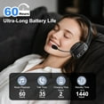 thumbnail image 2 of Truck Driver Bluetooth Headset with 270° Adjustable Microphone, AI Noise Cancellation & Mute Button, Supports Hands-Free Calls, for Home/Office/Call Centers (Black), 2 of 10