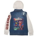 thumbnail image 4 of Marvel Spiderman Jean Jacket with Hoodie Spider-Man Denim Jacket for Little and Big Kid Boys Fashion Jacket (Size 4-16), 4 of 6