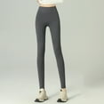 thumbnail image 2 of Bibifish Women's Leggings Black High Waisted Stretch Spandex Fabric Leggings Slim Fit Casual Daily Wear Leggings With Seamless Design, 2 of 4
